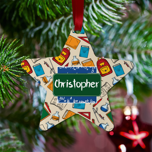 Math Lesson Metal Star Ornament - Lifestyle