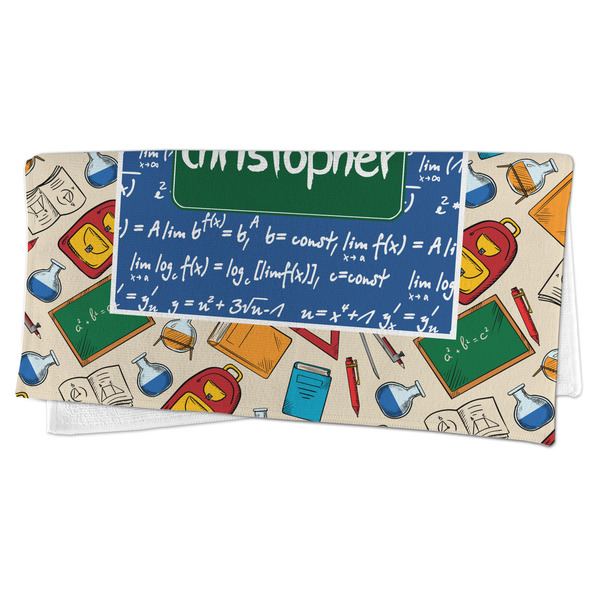 Math Lesson Microfiber Dish Rag - FOLDED (half)