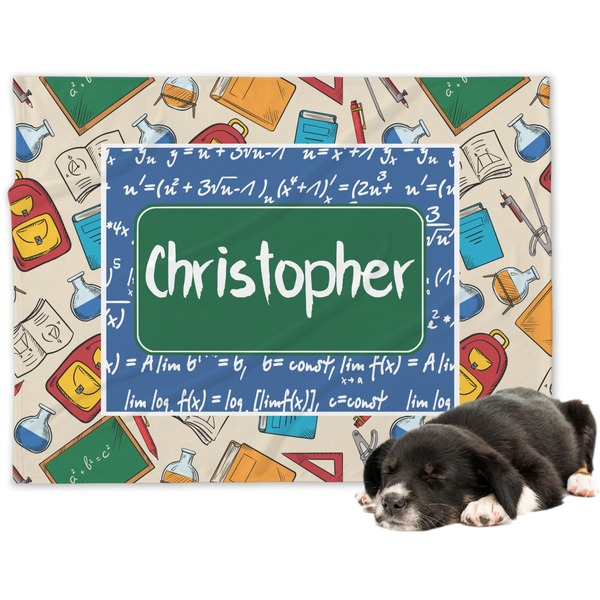 Custom Math Lesson Dog Blanket (Personalized)
