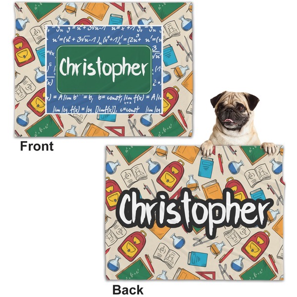 Math Lesson Microfleece Dog Blanket - Regular - Front & Back