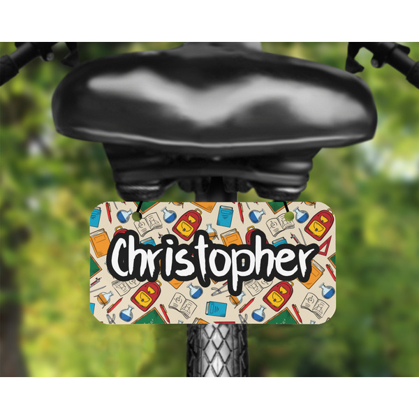 Math Lesson Mini License Plate on Bicycle - LIFESTYLE Two holes