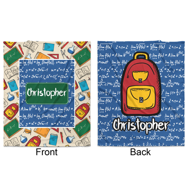 Math Lesson Minky Blanket - 50"x60" - Double Sided - Front & Back