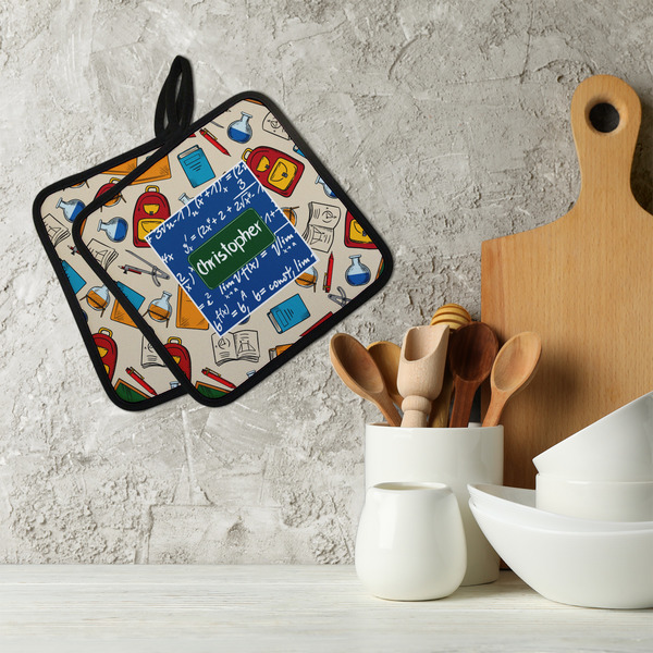 Math Lesson Neoprene Pot Holder - Set of 2  LIFESTYLE