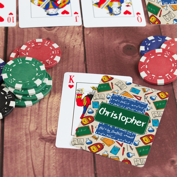 Math Lesson On Table with Poker Chips