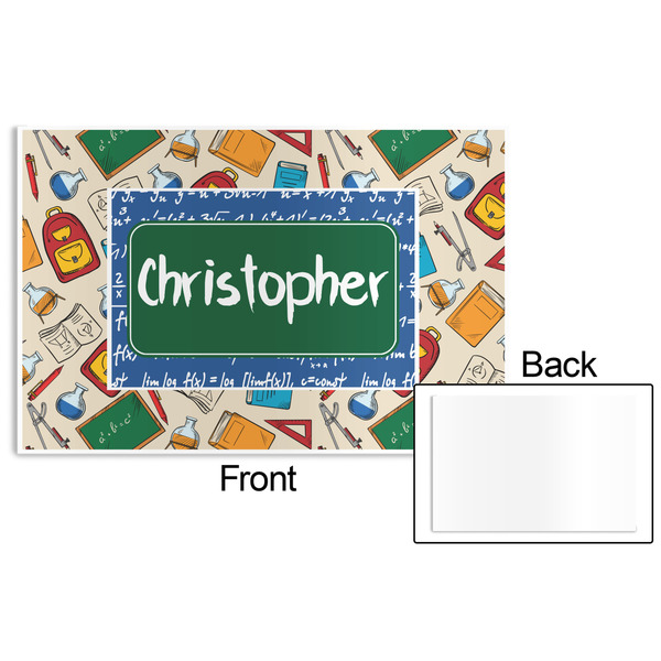 Math Lesson Disposable Paper Placemat - Front & Back