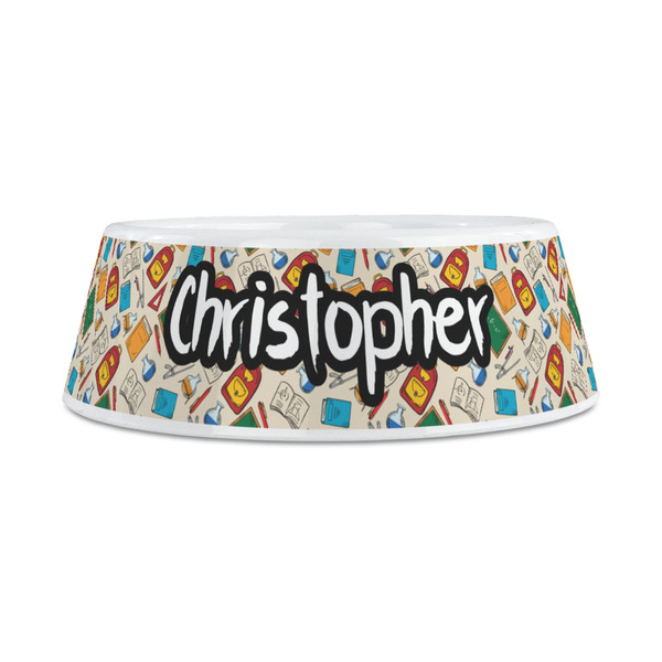 Math Lesson Plastic Dog Bowls - Medium - FRONT