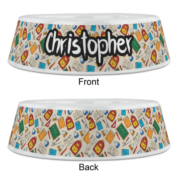 Math Lesson Plastic Pet Bowls - Large - APPROVAL