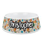 Math Lesson Plastic Dog Bowl (Personalized)