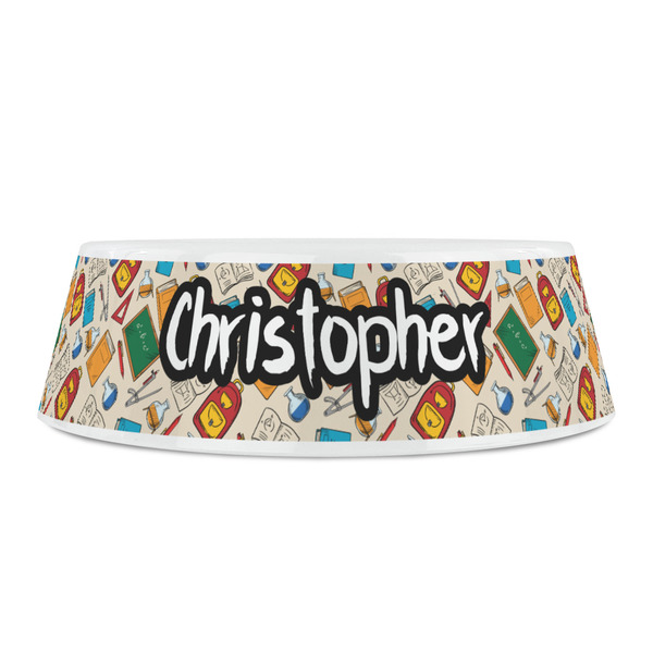 Math Lesson Plastic Pet Bowls - Small - FRONT