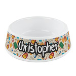 Math Lesson Plastic Dog Bowl - Small (Personalized)