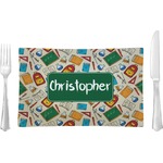 Math Lesson Rectangular Glass Lunch / Dinner Plate - Single or Set (Personalized)