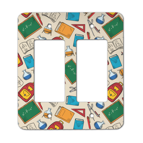 Custom Math Lesson Rocker Style Light Switch Cover - Two Switch