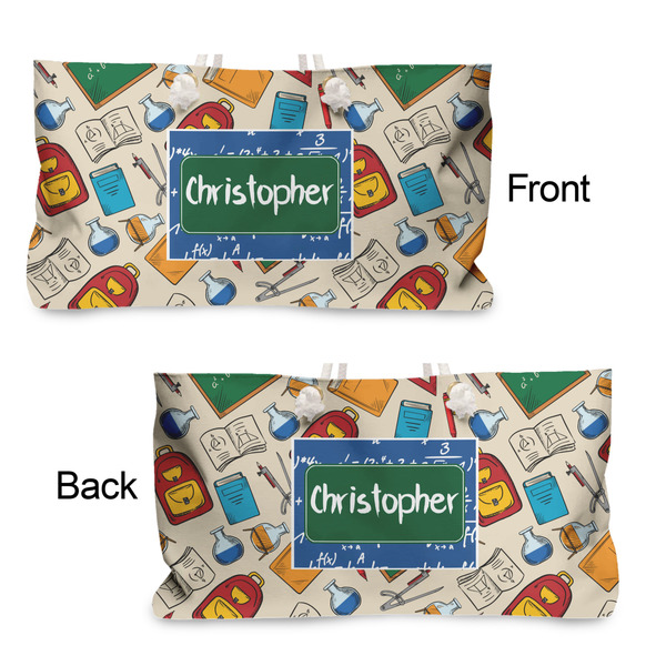 Math Lesson Large Rope Tote - From & Back View