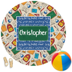 Math Lesson Round Beach Towel (Personalized)