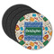 Math Lesson Round Rubber Backed Coasters - Set of 4 (Personalized)