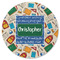 Math Lesson Round Rubber Backed Coaster (Personalized)