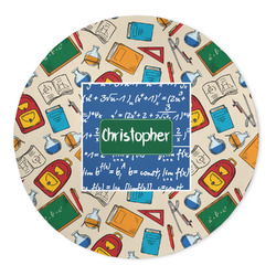 Math Lesson 5' Round Indoor Area Rug (Personalized)