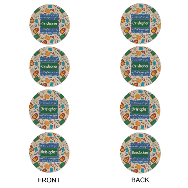 Math Lesson Round Linen Placemats - APPROVAL Set of 4 (double sided)