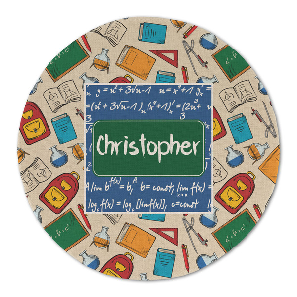 Custom Math Lesson Round Linen Placemat (Personalized)