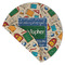 Math Lesson Round Linen Placemats - Front (folded corner double sided)