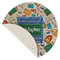 Math Lesson Round Linen Placemats - Front (folded corner single sided)
