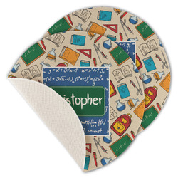 Math Lesson Round Linen Placemat - Single Sided - Set of 4 (Personalized)