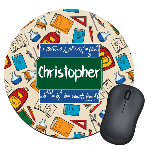 Custom Math Lesson Round Mouse Pad (Personalized)