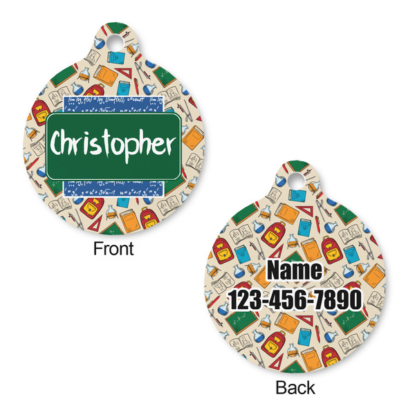 Math Lesson Round Pet ID Tag - Large - Approval