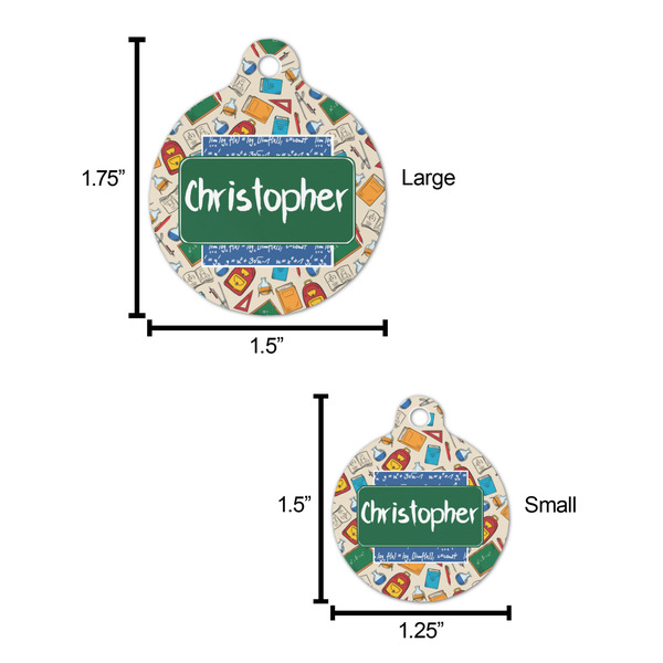 Math Lesson Round Pet ID Tag - Large - Comparison Scale