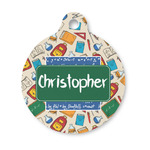 Math Lesson Round Pet ID Tag - Small (Personalized)
