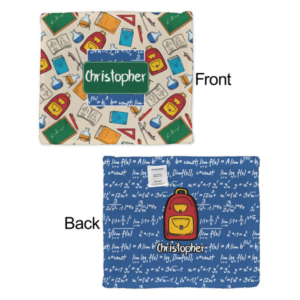 Math Lesson Security Blanket - Front & Back View