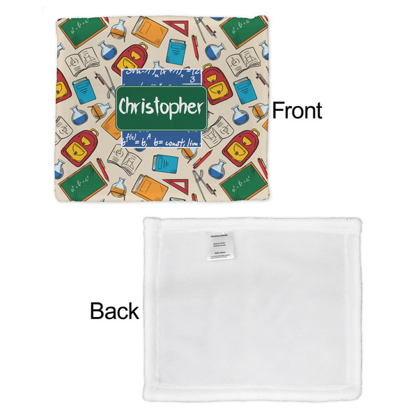 Math Lesson Security Blanket - Front & White Back View
