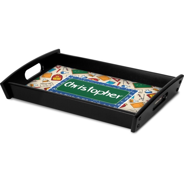 Math Lesson Serving Tray Black - Corner