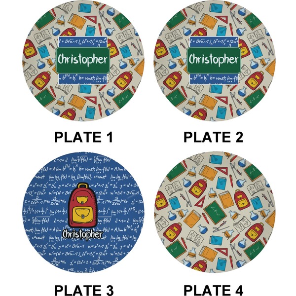 Math Lesson Set of Appetizer / Dessert Plates (Approval)