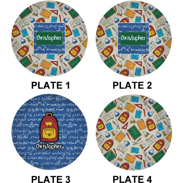 Math Lesson Set of Lunch / Dinner Plates (Approval)