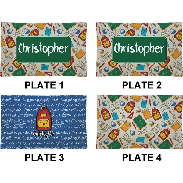 Math Lesson Set of Rectangular Dinner Plates (Approval)