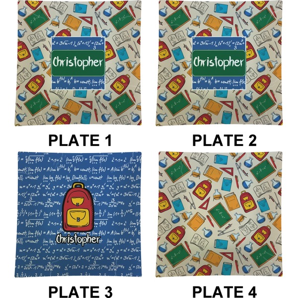 Math Lesson Set of Square Dinner Plates (Approval)