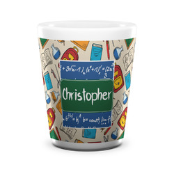Math Lesson Ceramic Shot Glass - 1.5 oz - White - Set of 4 (Personalized)