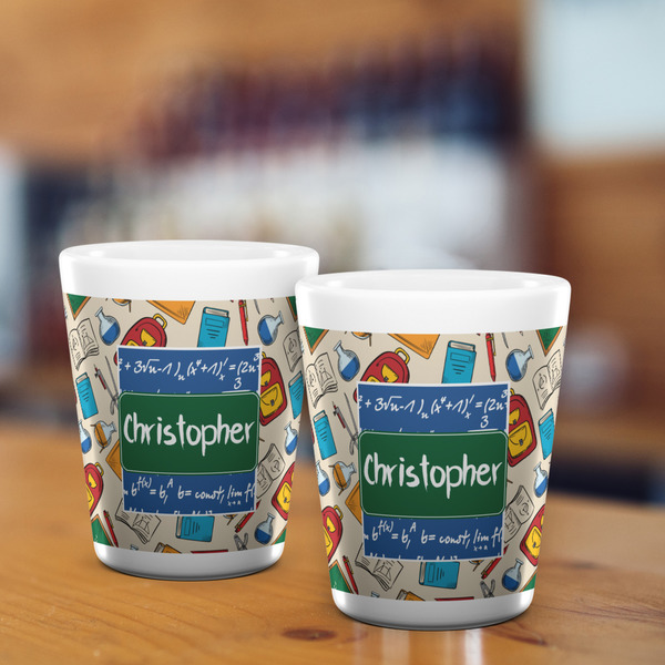 Math Lesson Shot Glass - White - LIFESTYLE