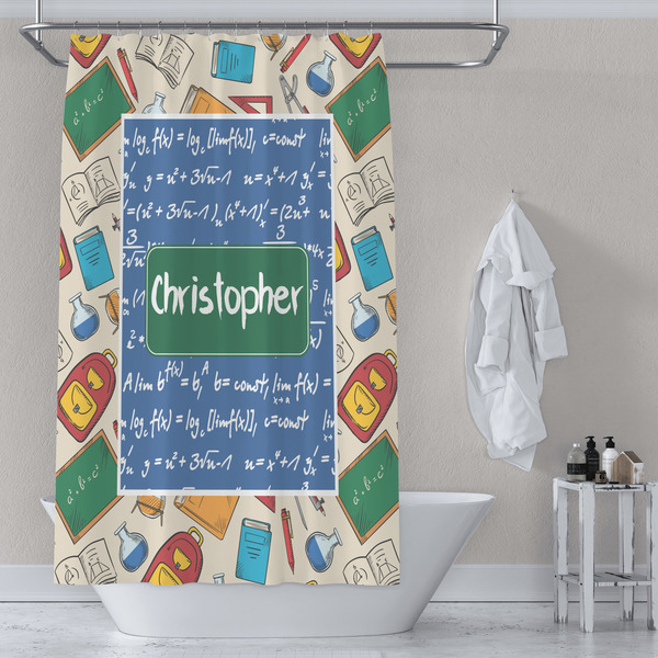 Math Lesson Shower Curtain Lifestyle