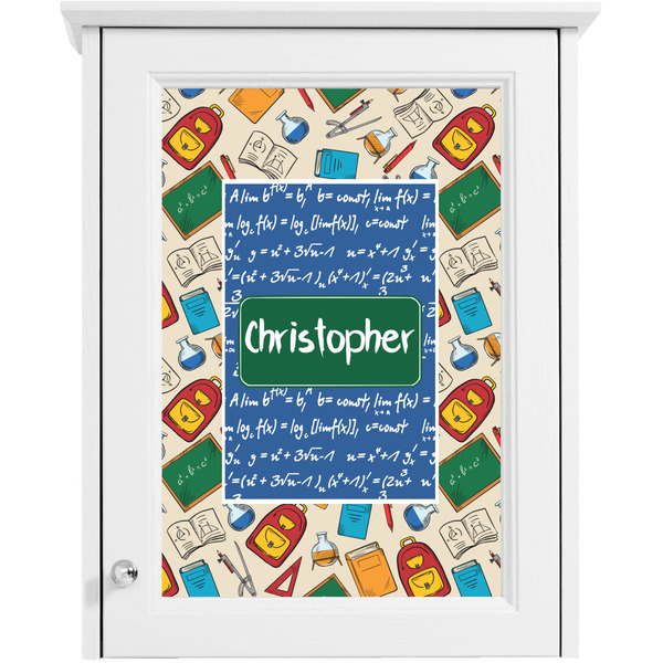 Math Lesson Single White Cabinet Decal