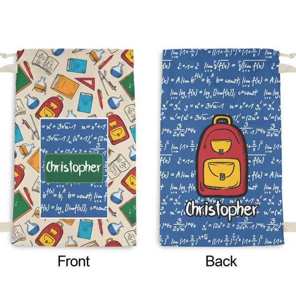 Math Lesson Small Laundry Bag - Front & Back View