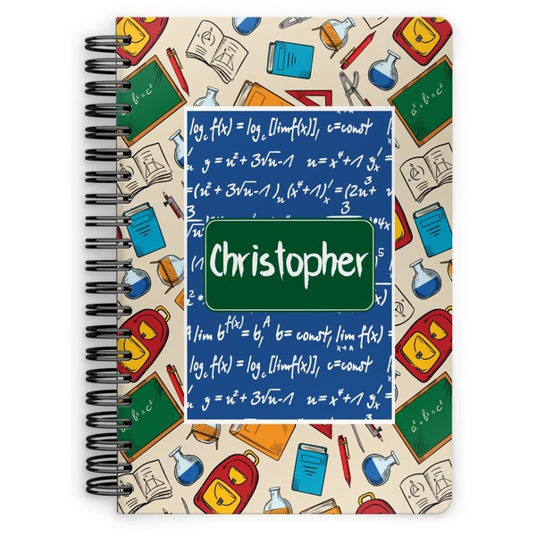 Custom Math Lesson Spiral Notebook - 7x10 w/ Name or Text