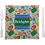 Math Lesson Glass Square Lunch / Dinner Plate 9.5" (Personalized)