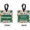 Math Lesson Square Luggage Tag (Front + Back)