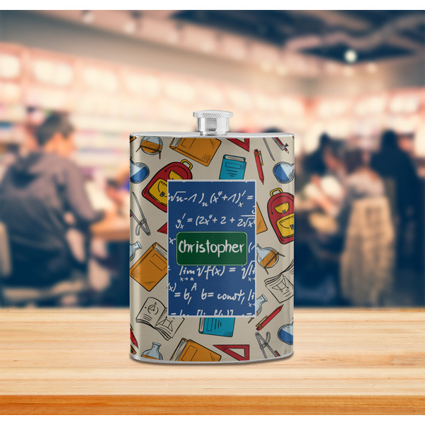 Math Lesson Stainless Steel Flask - LIFESTYLE 2