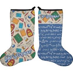 Math Lesson Holiday Stocking - Double-Sided - Neoprene (Personalized)