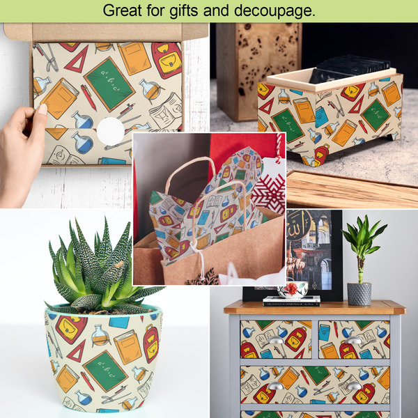 Math Lesson Tissue Paper - In Use Collage