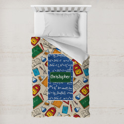 Math Lesson Toddler Duvet Cover w/ Name or Text