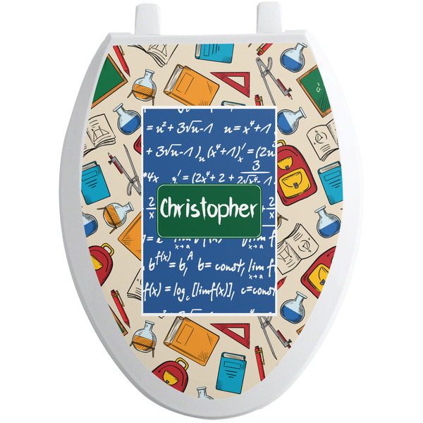 Custom Math Lesson Toilet Seat Decal - Elongated (Personalized)